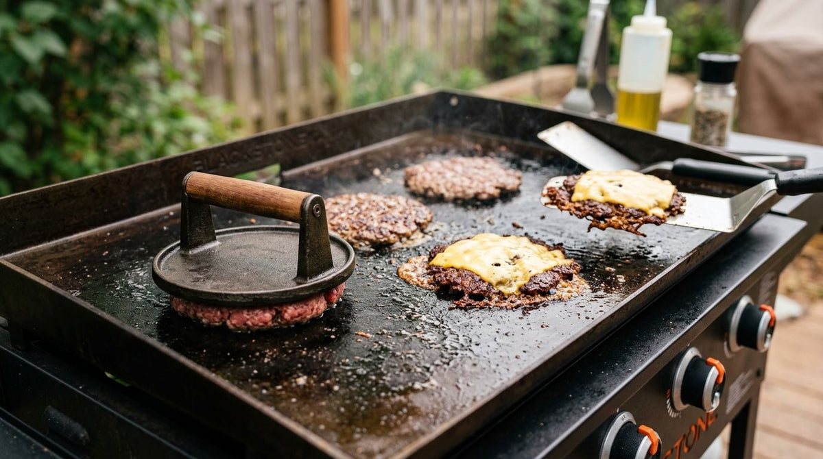 How to Make Crispy Smash Burgers on a Blackstone Griddle