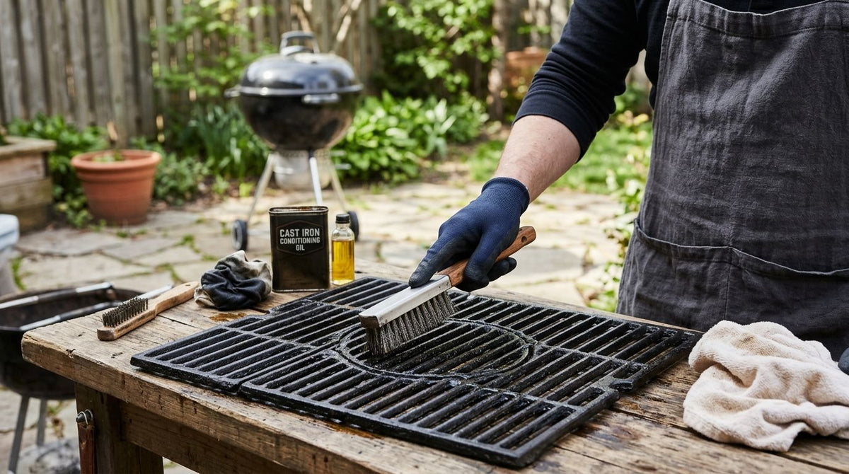 How to Clean and Store Cast-Iron Grill Grates Without Rust