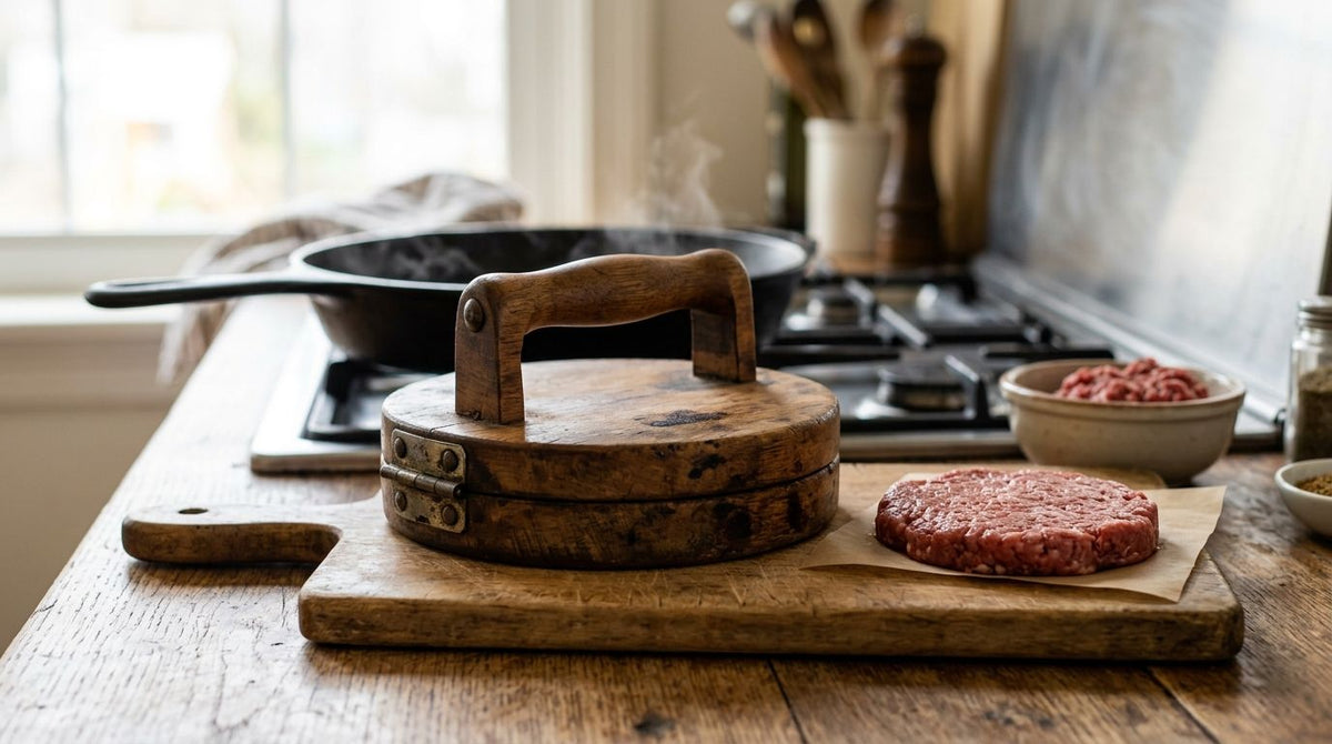 Are Vintage Wood Burger Presses Safe to Cook With?