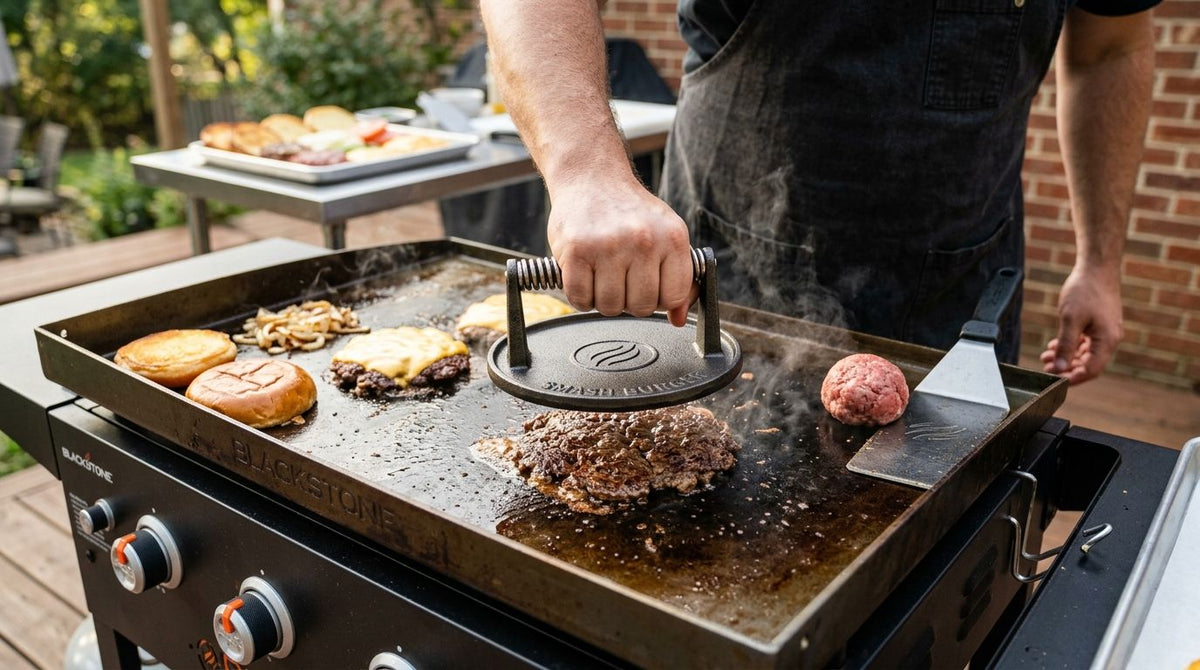 How to Use a Smash Burger Press on a Blackstone Griddle